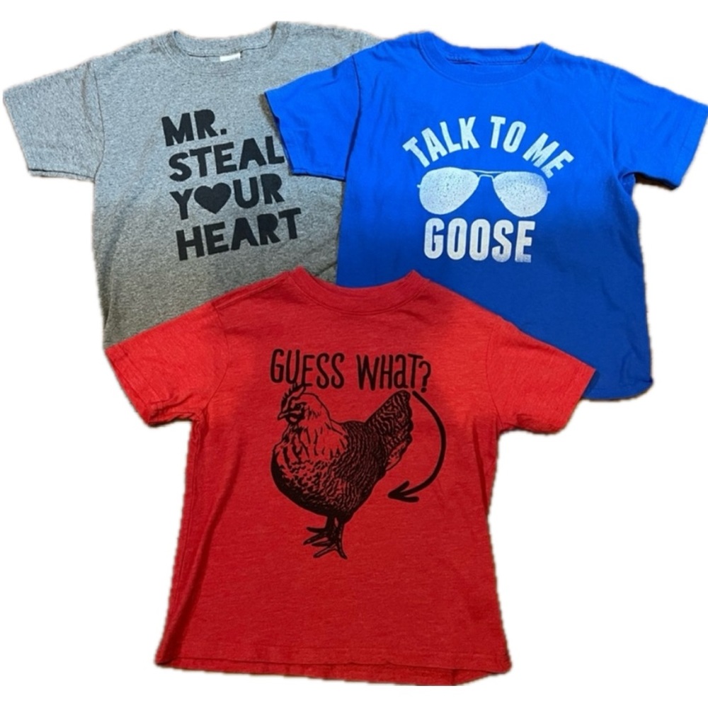 BOGO 3 graphic Tees size XS 5/6 Good condition